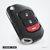 Clé télécommande 433 MHz 3/4 boutons pour Jeep Wrangler, puce PCF7939M - clé pliante vue de profil, lame sortie