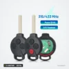 Clé télécommande 433 MHz 3/4 boutons pour Smart Fortwo 451, puce ID46 - trois versions avec lame, étiquette technique