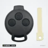 Clé télécommande 433 MHz 3/4 boutons pour Smart Fortwo 451, puce ID46 - tête et lame séparées, vue de face