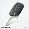 Clé télécommande 433 MHz 3 boutons pour Audi A4, A6, A8, TT, lame HU66 - clé pliante fermée, lame sortie, anneau porte clé