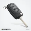Clé télécommande 433 MHz 3 boutons pour Audi A4, A6, A8, TT, lame HU66 - clé pliante fermée, vue de trois quarts