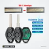 Clé télécommande 433 MHz 3 boutons pour BMW Série 3, 5, 7, X5, puce ID46 - comparaison de lames avant et après usinage