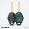 Clé télécommande 433 MHz 3 boutons pour BMW Série 3, 5, 7, X5, puce ID46 - deux clés, vue de face et de dos