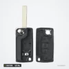 Clé télécommande 433 MHz 3 boutons pour Citroën C4, Peugeot 307, 308, puce ID46 - coque démontée, boîtier et lame séparés