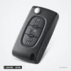 Clé télécommande 433 MHz 3 boutons pour Citroën C4, Peugeot 307, 308, puce ID46 - coque à boutons, vue de dos