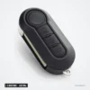 Clé télécommande 433 MHz 3 boutons pour Fiat 500, Doblo, Qubo, puce ID46 - vue en volume, boutons visibles