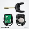 Clé télécommande 433 MHz 3 boutons pour Ford Fiesta, Focus, Mondeo, puce 4D60 - lame et coque séparées, vue éclatée