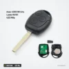 Clé télécommande 433 MHz 3 boutons pour Ford Fiesta, Focus, Mondeo, puce 4D60 - clé vue de dessus, composants détachés