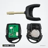 Clé télécommande 433 MHz 3 boutons pour Ford Fiesta, Focus, puce 4D60/ID63 - clé démontée, lame séparée du boîtier ouvert