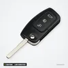 Clé télécommande 433 MHz 3 boutons pour Ford Focus, Fiesta, lame HU101/FO21 - vue de face, lame dépliée en biais