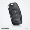 Clé télécommande 433 MHz 3 boutons pour Ford Focus, Mondeo, C-Max, Fiesta - vue de profil, lame repliée