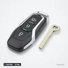 Clé télécommande 433 MHz 3 boutons pour Ford Mondeo, S-Max, Galaxy, puce ID49 - clé avec lame sortie à côté