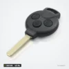 Clé télécommande 433 MHz 3 boutons pour Mercedes-Benz Smart Fortwo, puce ID46 - lame dépliée, vue de profil