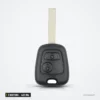 Clé télécommande 433 MHz 3 boutons pour Peugeot 206, Citroën C3, puce ID46 - lame nue seule, vue complète