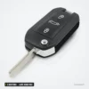Clé télécommande 433 MHz 3 boutons pour Peugeot 208, 301, 308, lame HU83/VA2 - clé de profil, lame dépliée