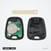 Clé télécommande 433 MHz 3 boutons pour Peugeot, Citroën, puce ID46 - coque ouverte avec lame métallique posée à côté
