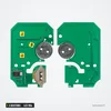 Clé télécommande 433 MHz 3 boutons pour Renault Clio, Megane, Scénic, puce ID46 - deux circuits imprimés comparés côte à côte