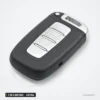 Clé télécommande 433 MHz 3 ou 4 boutons pour Hyundai Sonata, Kia Rio, Elantra - vue de face, trois boutons gris