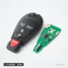 Clé télécommande 433 MHz 4 à 5 boutons pour Dodge Dart, puce ID46 - coque entrouverte montrant le circuit
