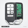 Clé télécommande 433 MHz 4/5 boutons pour Honda Accord, Fit, HR-V, puce 4A - coque ouverte, boutons et circuit séparés