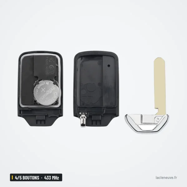 Clé télécommande 433 MHz 4/5 boutons pour Honda Accord, Fit, HR-V, puce 4A - pièces détachées, pile, coques et lame