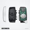 Clé télécommande 433 MHz 5 boutons pour Land Rover Discovery 4, Freelander 2 - coque, cache blanc et circuit séparés