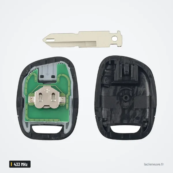 Clé télécommande 433 MHz pour Renault Clio, Twingo, Kangoo, Master, puce ID46 - pièces détachées, circuit et coque