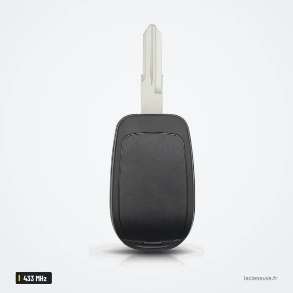 Clé télécommande 433 MHz pour Renault Trafic, Dacia Duster, puce PCF7961M - dos de la coque, vue arrière lisse