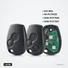 Clé télécommande 433 MHz pour Renault Twingo, Dacia Duster, Logan - trois coques assemblées à côté d'un circuit ouvert