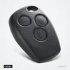 Clé télécommande 433 MHz pour Renault Twingo, Dacia Duster, Logan, puce PCF7946 - vue de face, trois boutons sans lame