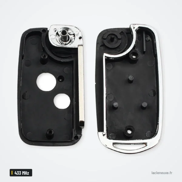Clé télécommande 433 MHz pour Toyota Prado 120, RAV4, puce TOY43 - coque ouverte en deux parties, vide à l'intérieur