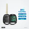 Clé télécommande 433 MHz pour Toyota Prado 120, RAV4, puce TOY43 - clé assemblée posée à côté de circuits imprimés