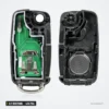 Clé télécommande 434 MHz 2/3 boutons pour Volkswagen Golf, Passat, puce ID48 - coque ouverte, intérieur et pile visibles