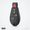 Clé télécommande 434 MHz pour Chrysler Town & Country, Dodge Caravan - vue de face, bouton panique en haut