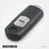 Clé télécommande intelligente 433 MHz 2 à 4 boutons pour Mazda CX-3, CX-5 - vue de face, coque lisse à deux boutons