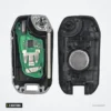 Clé télécommande pliante 3 boutons pour Peugeot 308, Citroën C4, C5, HU83/VA2 - coque ouverte, intérieur vide et transparent