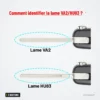Clé télécommande pliante 3 boutons pour Peugeot 308, Citroën C4, C5, HU83/VA2 - comparaison de deux types de lame