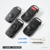 Coque de clé 1 à 4 boutons pour Mercedes Classe A, C, E, S - quatre coques assorties avec lames au premier plan