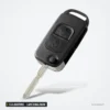 Coque de clé 1 à 4 boutons pour Mercedes Classe A, C, E, S, lame HU64/HU39 - vue de face, lame dépliée