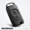 Coque de clé 1 à 4 boutons pour Mercedes Classe A, C, E, S, lame HU64/HU39 - vue de face, sans lame visible