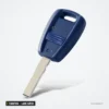 Coque de clé 1 bouton pour Fiat Punto, Doblo, Bravo, Stilo, lame SIP22 - vue de face, lame vers le bas
