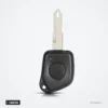 Coque de clé 1 bouton pour Peugeot 106, 205, 206, 306 - vue de face, lame complète déployée