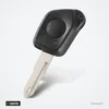 Coque de clé 1 bouton pour Peugeot 106, 205, 206, 306 - gros plan sur la tête et le bouton