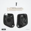 Coque de clé 1 bouton pour Peugeot 106, 205, 206, 306 - lame dentée, vis et deux demi-coques séparées