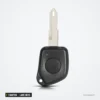 Coque de clé 1 bouton pour Peugeot 106, 205, 206, 306, lame NE73 - vue de face, lame complète déployée