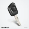 Coque de clé 1 bouton pour Peugeot 106, 205, 206, 306, lame NE73 - vue de profil, lame complète déployée