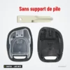 Coque de clé 1 bouton pour Renault Twingo, Clio, Kangoo, lame NE73 ou VAC102 - coque ouverte sans support de pile