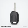 Coque de clé 1 bouton pour Renault Twingo, Clio, Kangoo, lame NE73/VAC102 - vue de trois quarts, bouton visible