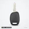Coque de clé 1 bouton pour Renault Twingo, Clio, Kangoo, lame NE73/VAC102 - vue de trois quarts, dos strié