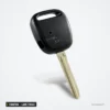 Coque de clé 1 bouton pour Toyota Corolla, Celica, Previa, lame TOY43 - gros plan sur la tête, angle différent